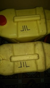 The "Reverse L I L brand" lives in Uganda. This was the cattle brand for my family, still used in Wyoming, I think. My dad would always put this on my baseball glove. Keeps my Jerry cans identified after I leave them for awhile before dawn.