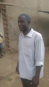 This is my carpenter Mwondha. He invited me to his graduation party next weekend, when he receives a diploma in "Procurement and Supply Chain Management" from Busoga University. He also is saving wood shavings and sawdust for me to use as kitty litter. Yes, I am about to get a kitten, just waiting for her to be weaned.