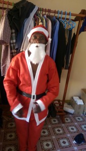 Matthews as Father Christmas.